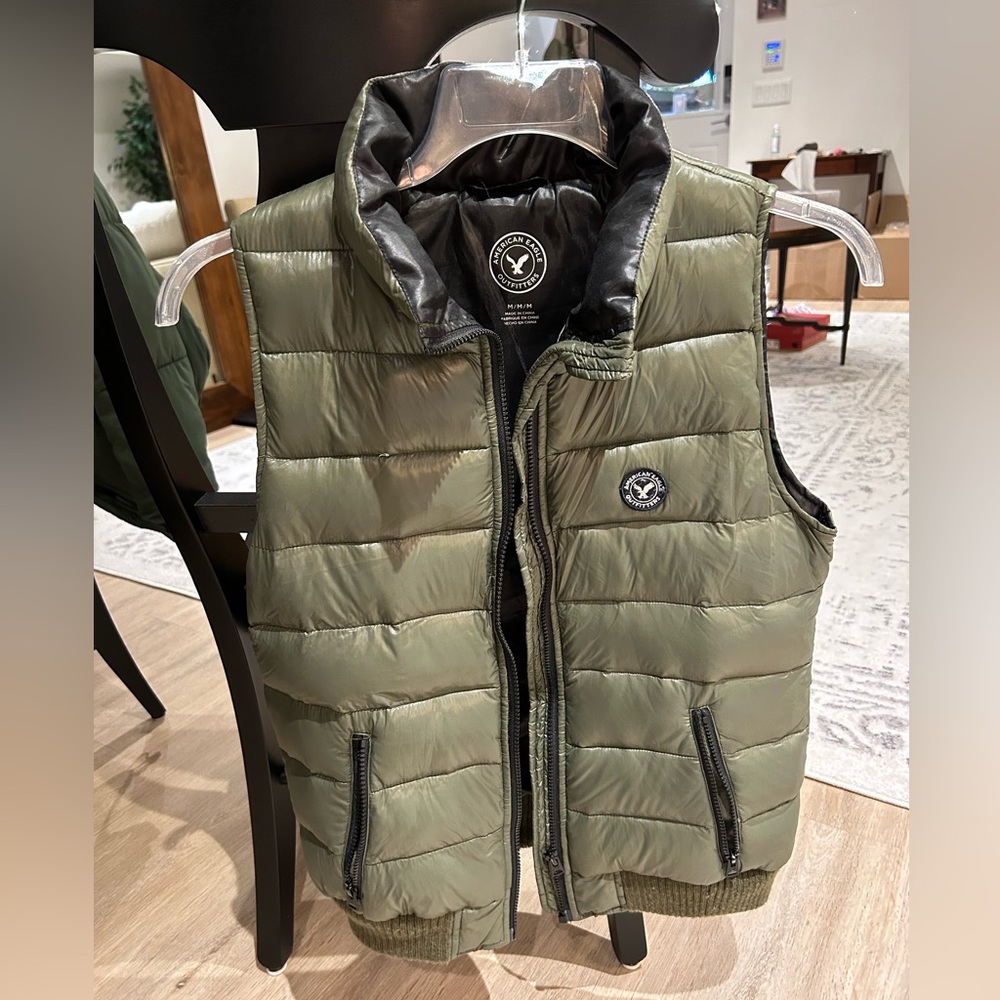 Olive American Eagle Vest